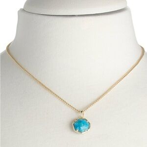 Kendra Scott Goldtone Cynthia Turquoise Pendant Necklace